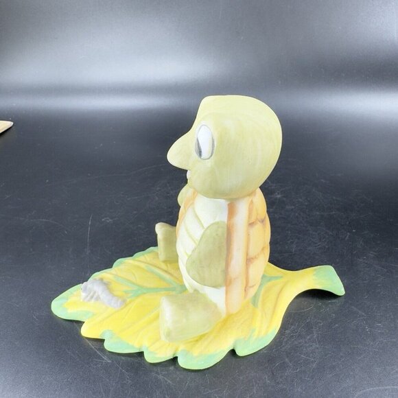 Vintage HOMCO Turtle Playing on Leaf Figurine Ceramic Whimsical Figure VTG - Picture 5 of 11